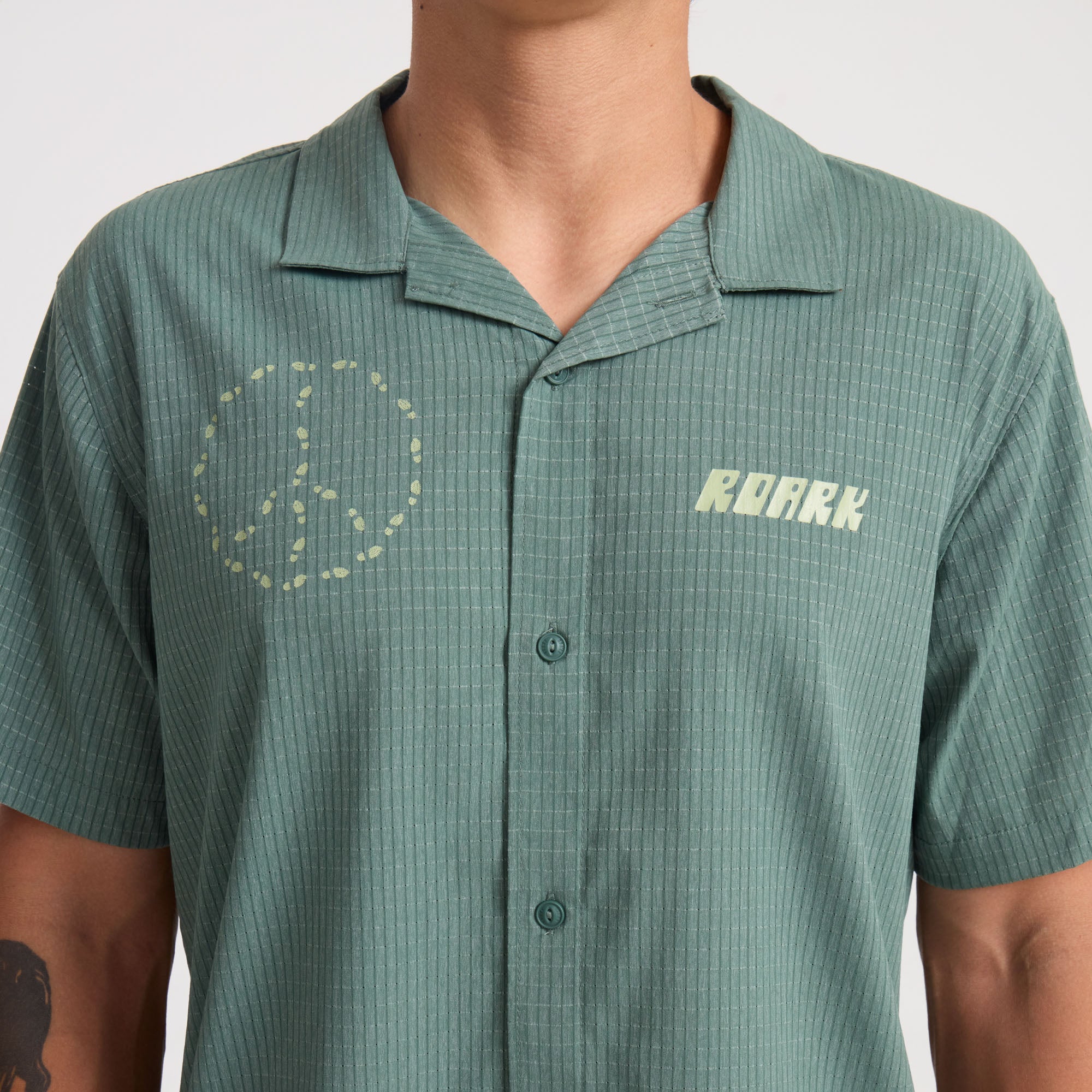 Bless Up Trail Button Up Shirt - Slate Green - Image 3