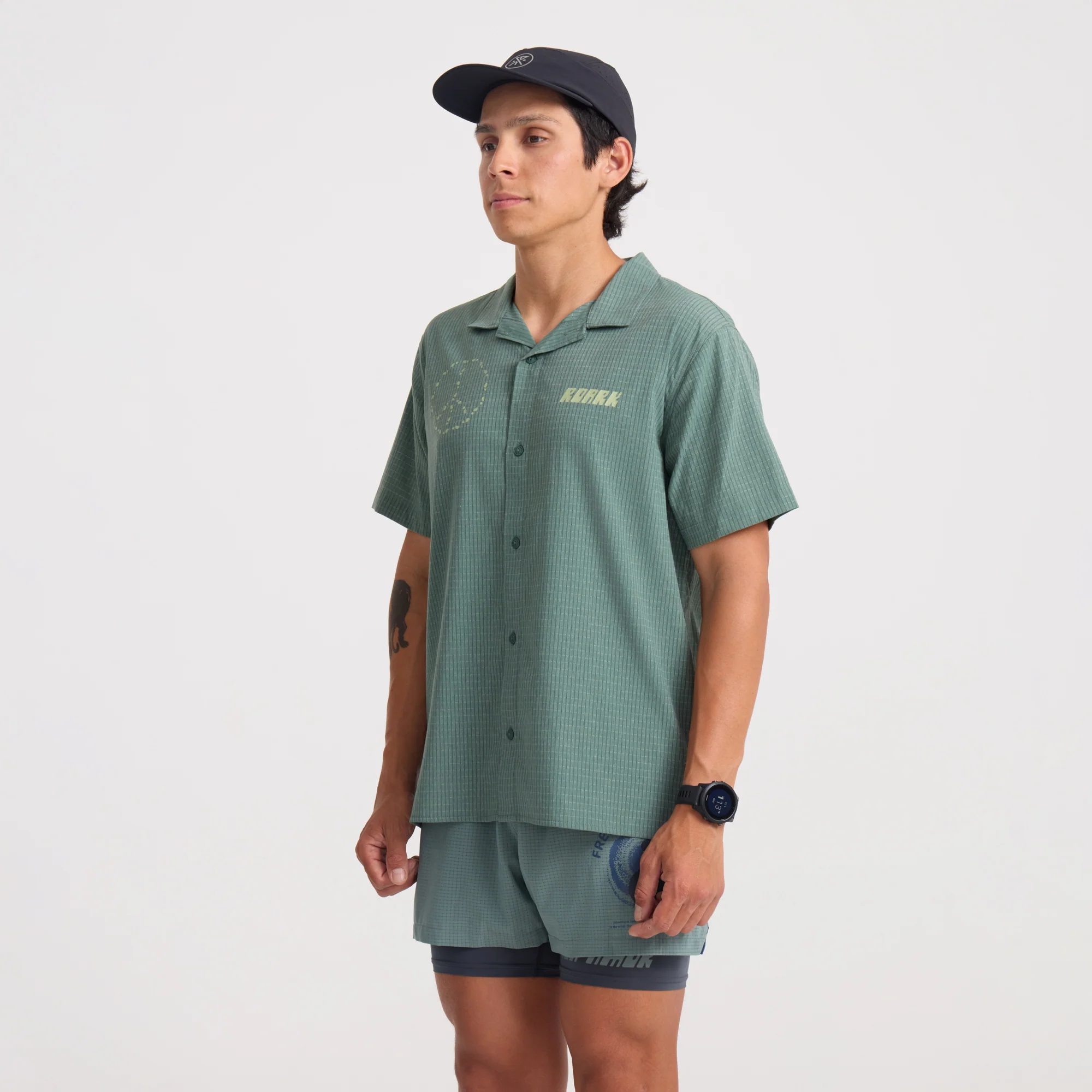 Bless Up Trail Button Up Shirt - Slate Green - Image 4