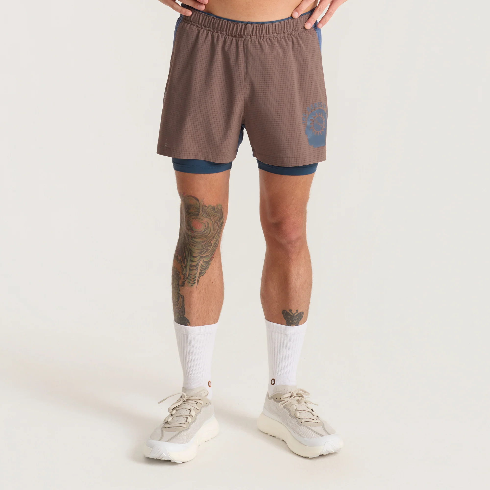 Bommer 3.5" Shorts - Faded Brown - Image 4