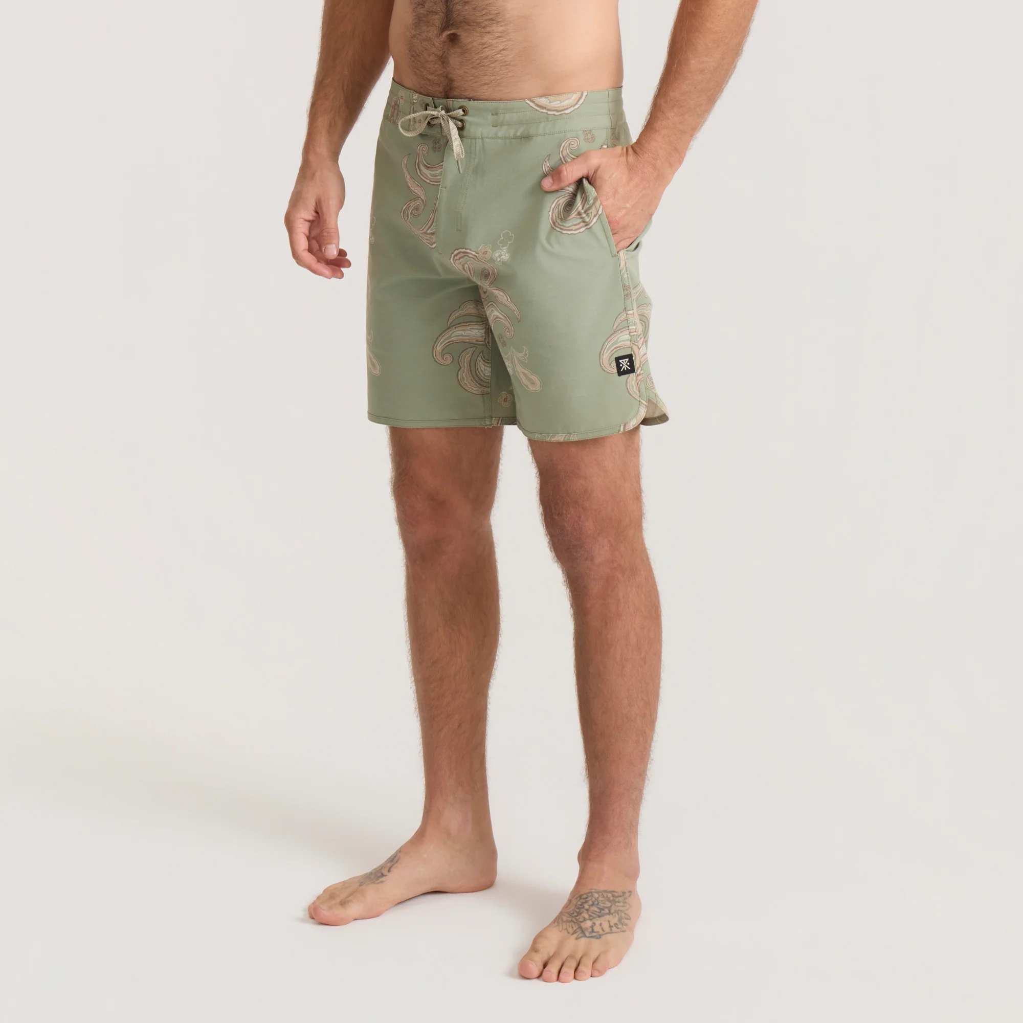 Chiller Scallop 17" Boardshorts - Dusty Sage - Image 3
