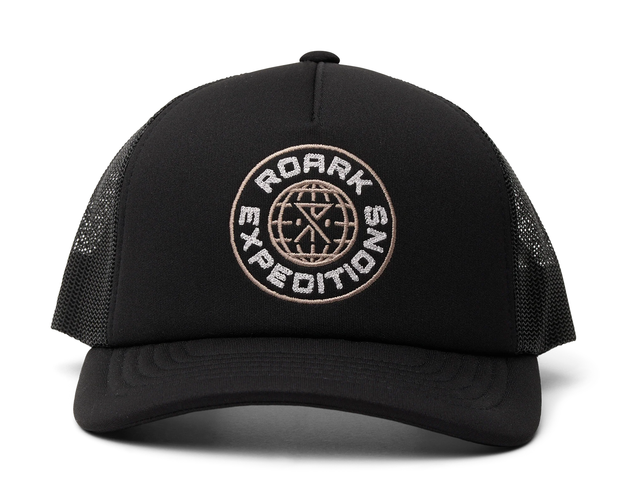 Foam Trucker Global Snapback Hat - Black