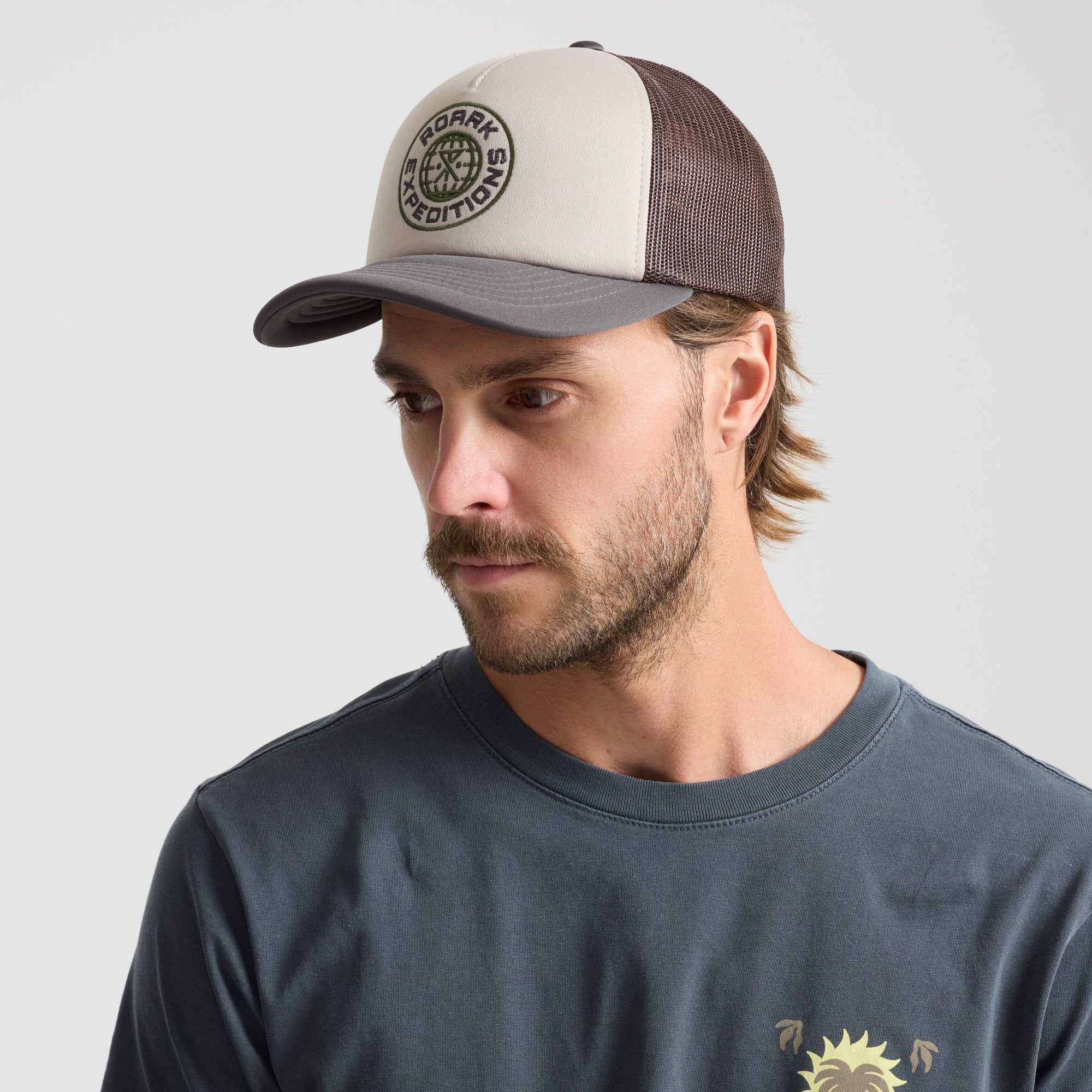 Foam Trucker Global Snapback Hat - Military - Image 3