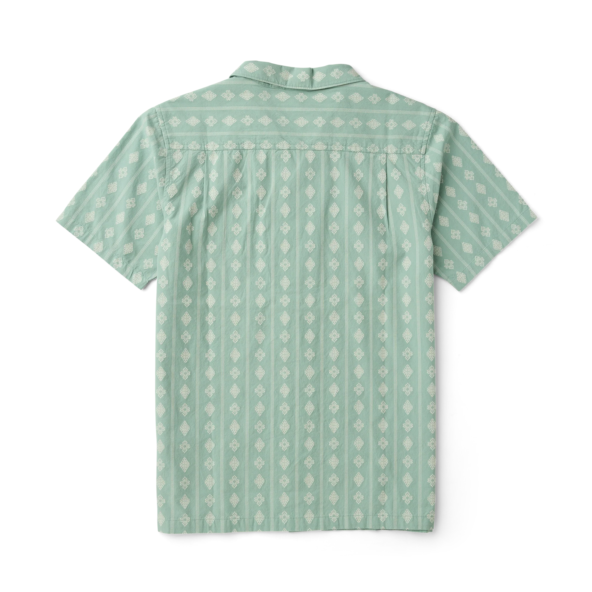 Gonzo Short Sleeve Button Up Shirt - Hazy Blue Jacquard - Image 5