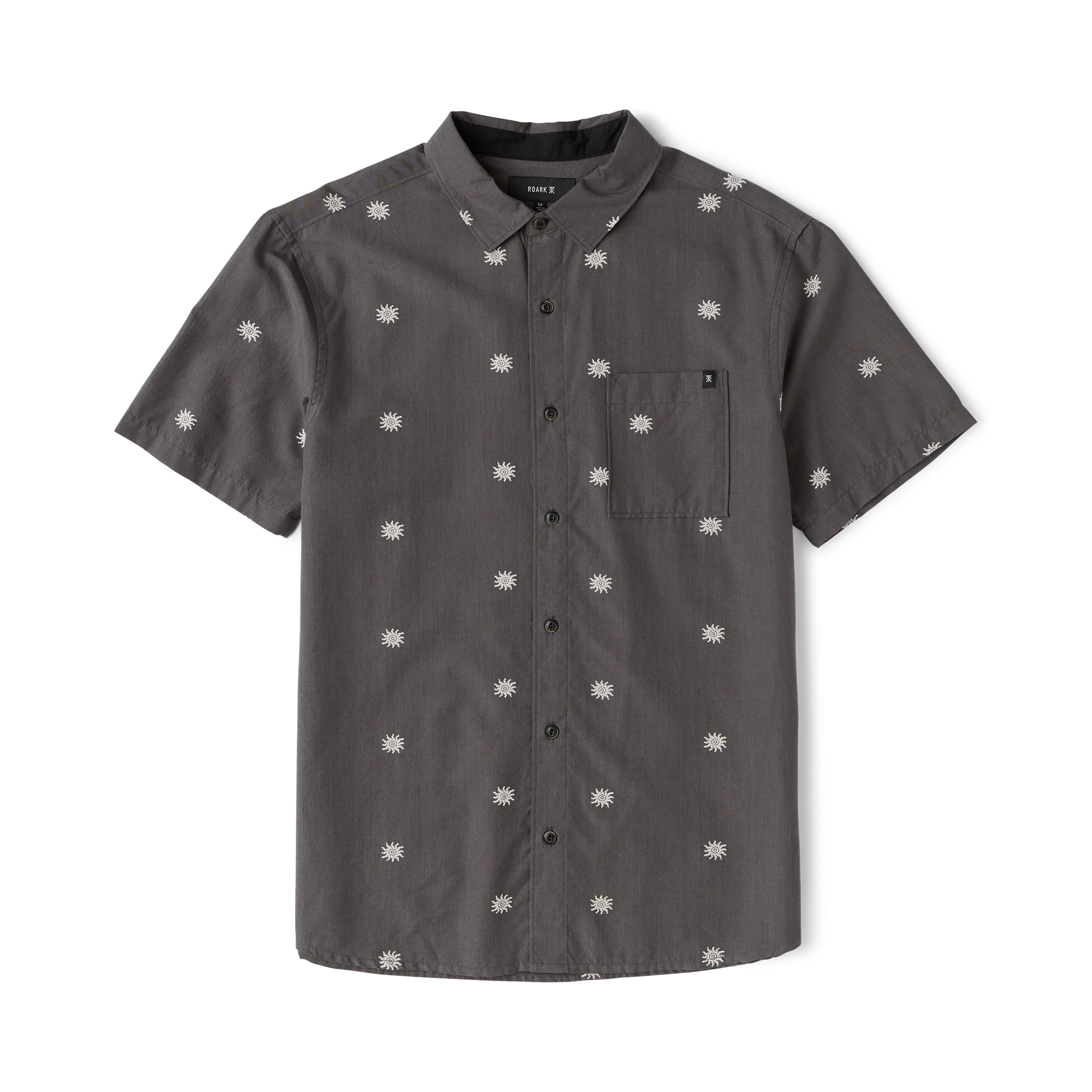 Journey Short Sleeve Button Up Shirt - Charcoal