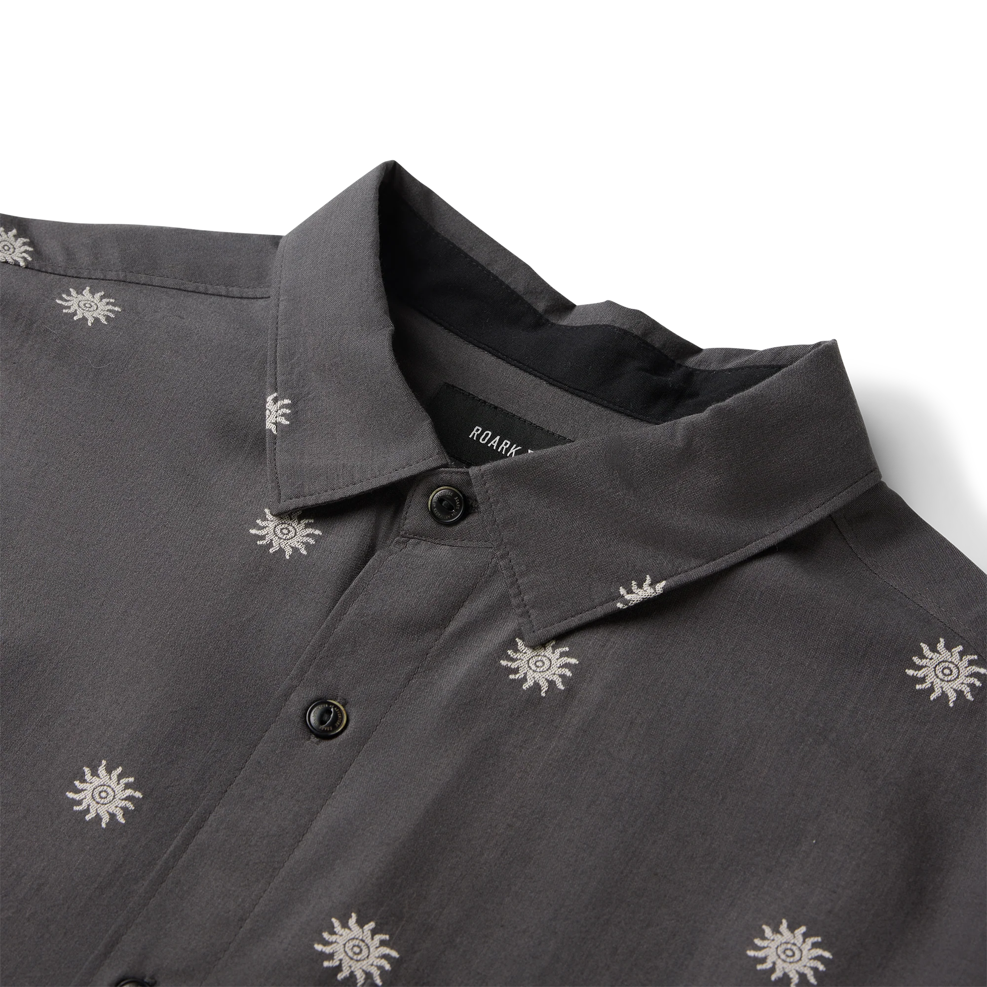 Journey Short Sleeve Button Up Shirt - Charcoal - Image 7