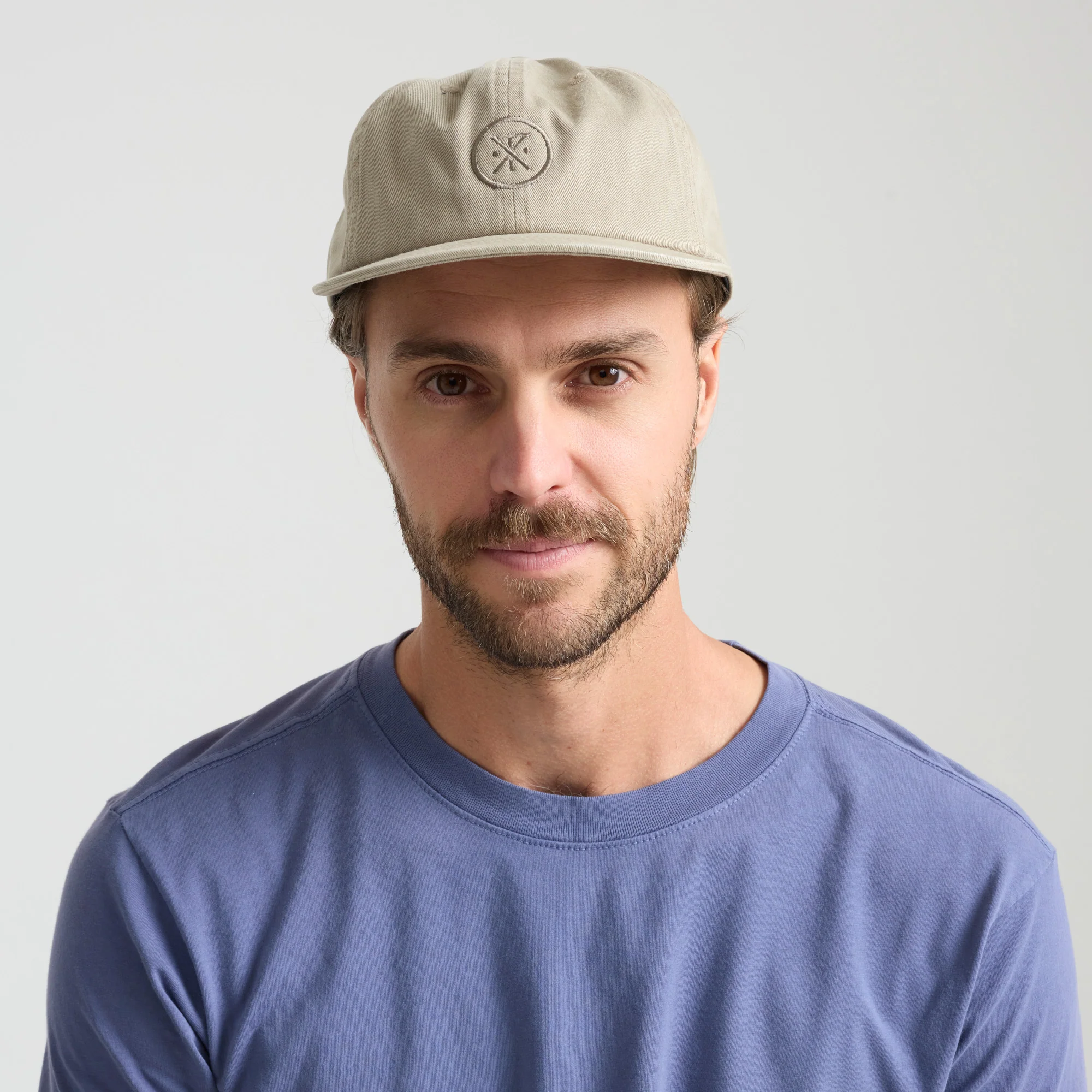 Made To Fade 6 Panel Strapback Hat - Washed Fossil - Image 2