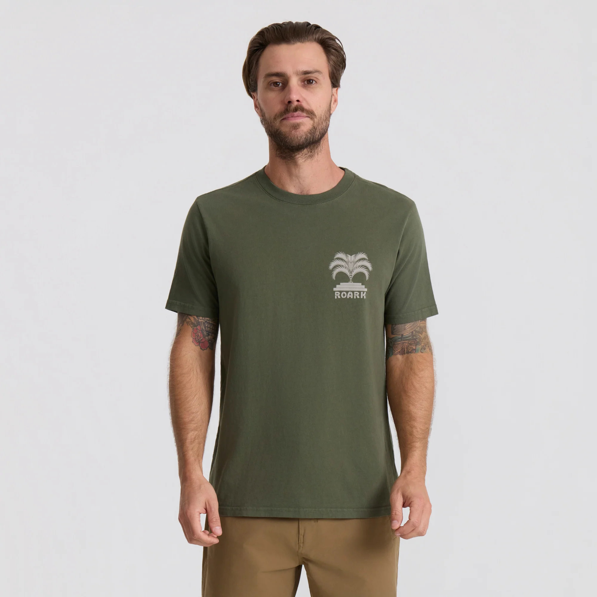 Moto Palm Premium Tee - Military - Image 2