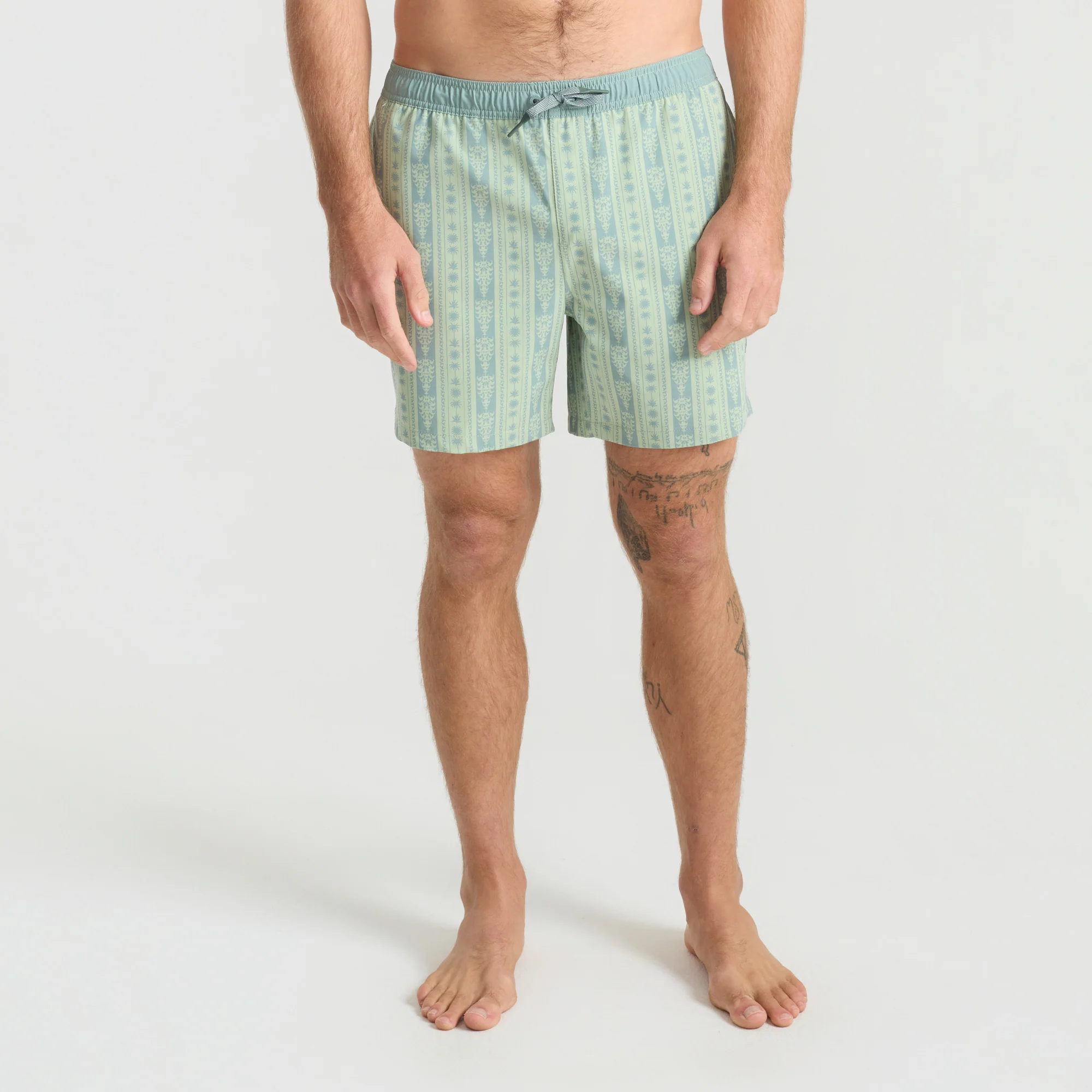 Shorey 16" Trunks - Stripe Sea Foam - Image 2