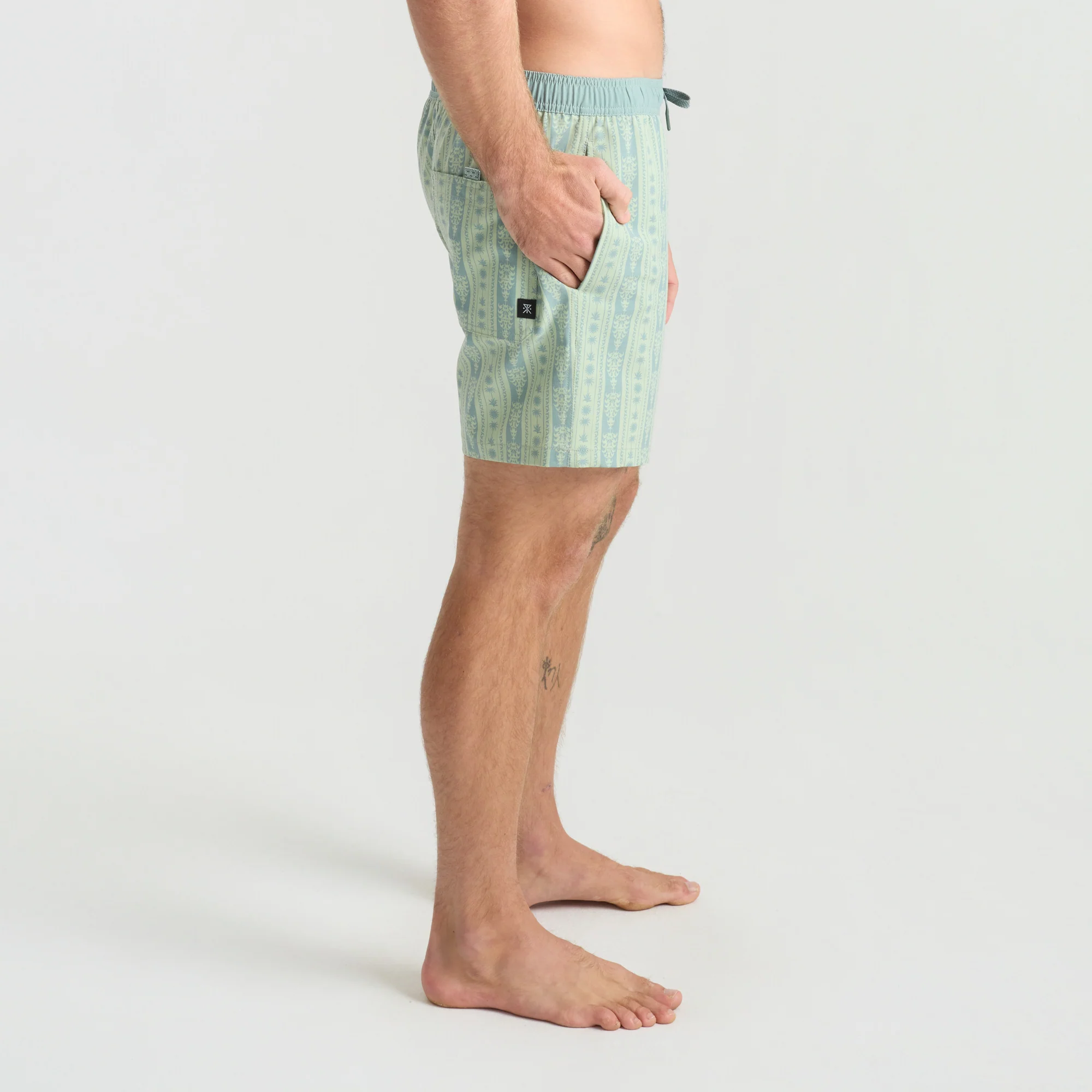 Shorey 16" Trunks - Stripe Sea Foam - Image 4