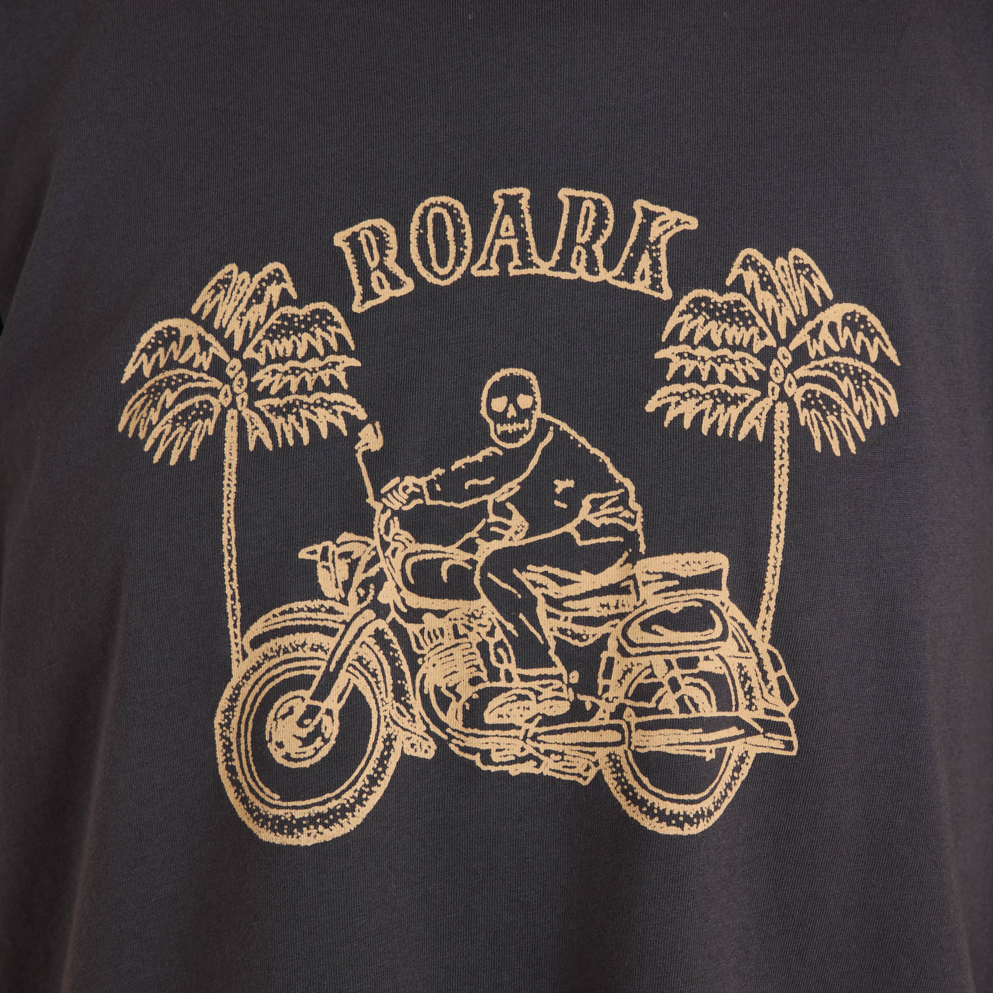 Moto Skele Boxy Crop Premium Tee - Faded Black - Image 4