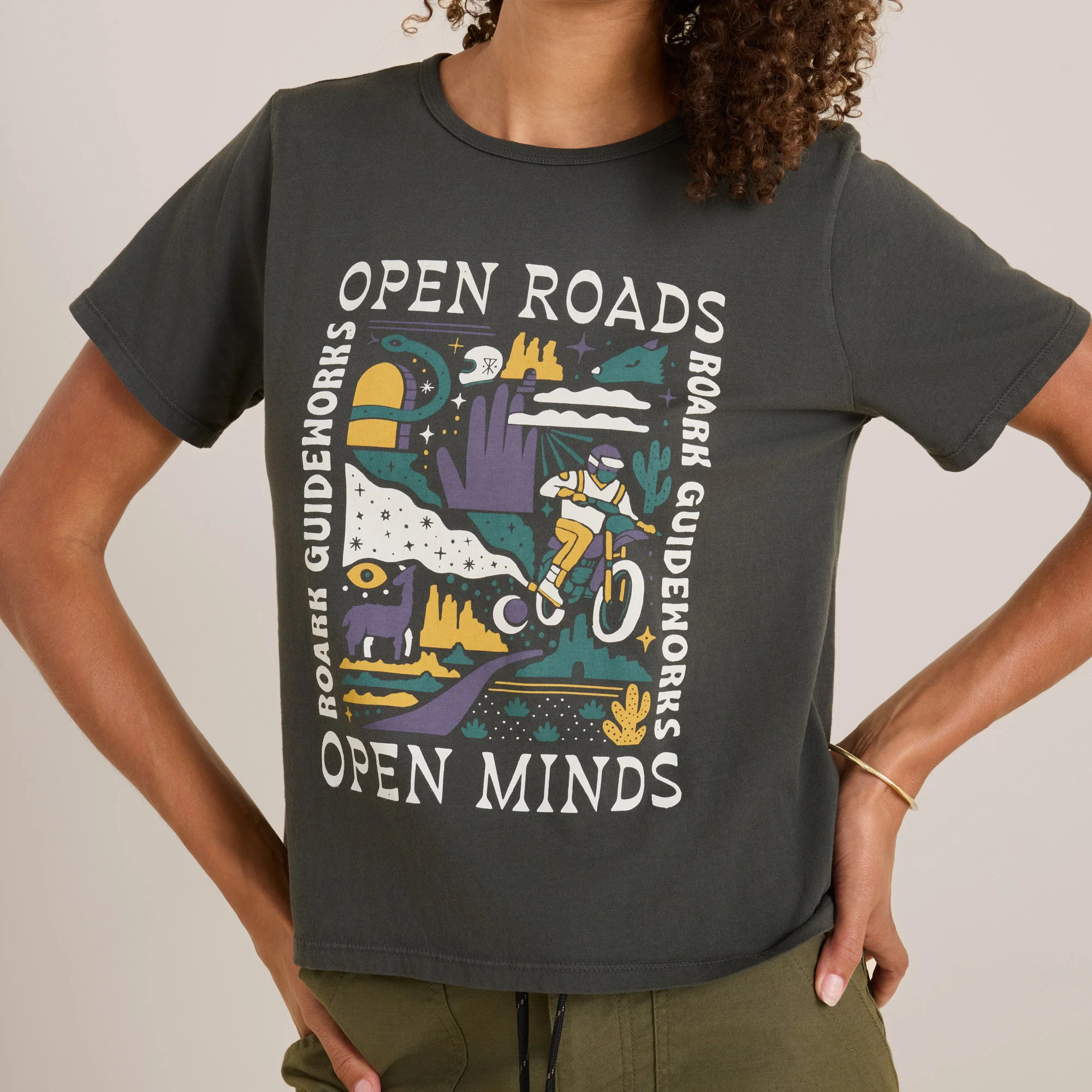 Open Roads Everyday Premium Tee - Dark Military - Image 5