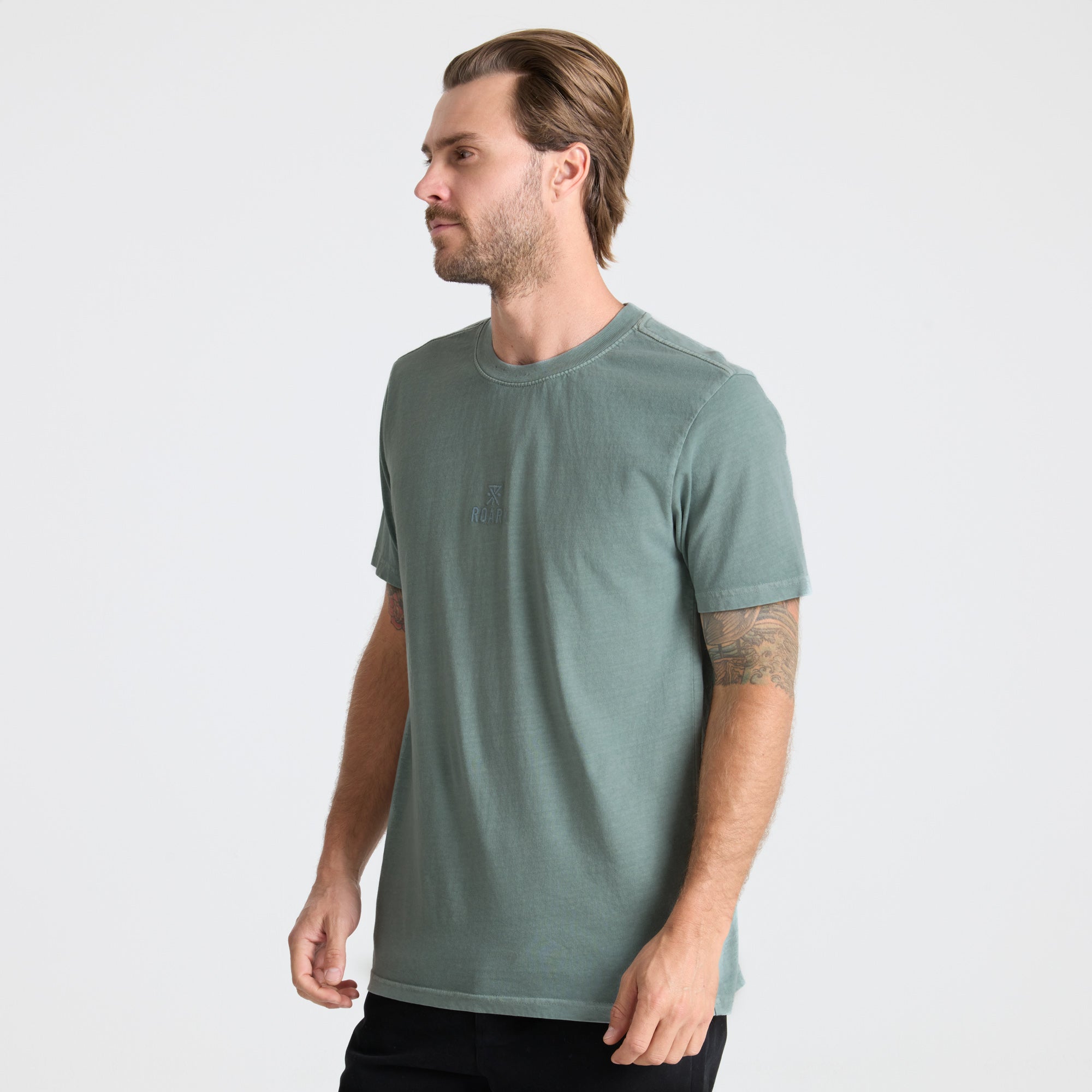 Safecamp Embroidery Premium Tee - Dusty Green - Image 3