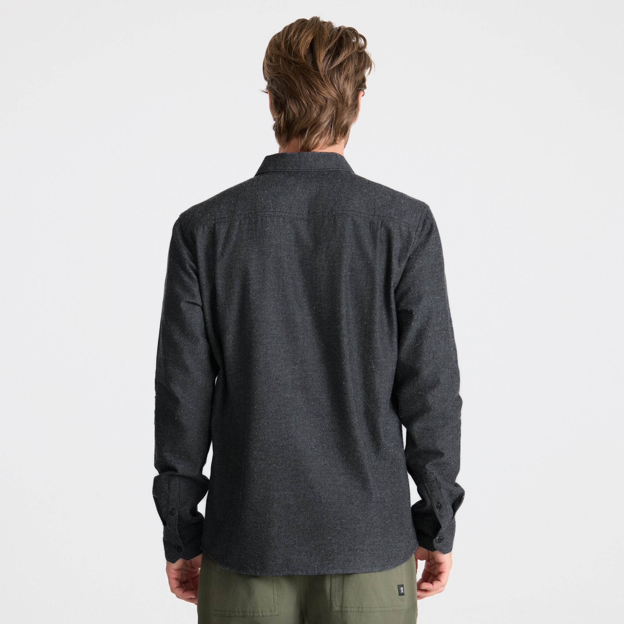 Scholar Chambray Button Up Shirt - Black - Image 4