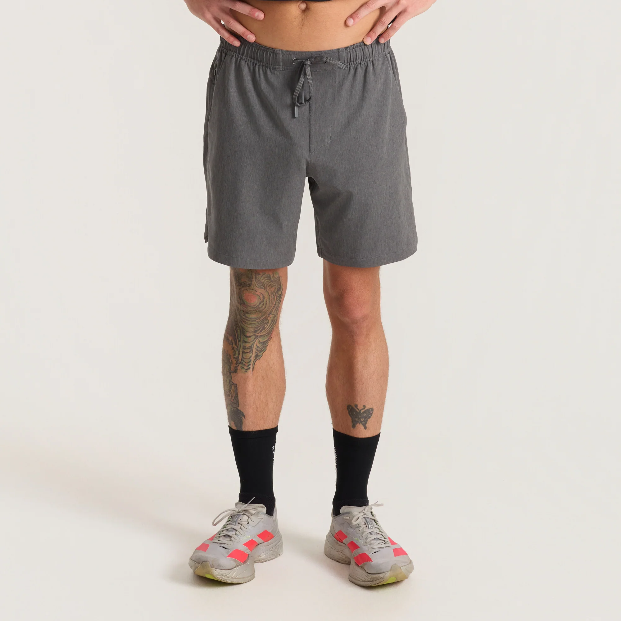 Serrano 7" Active Stretch Shorts - Charcoal Heather - Image 2