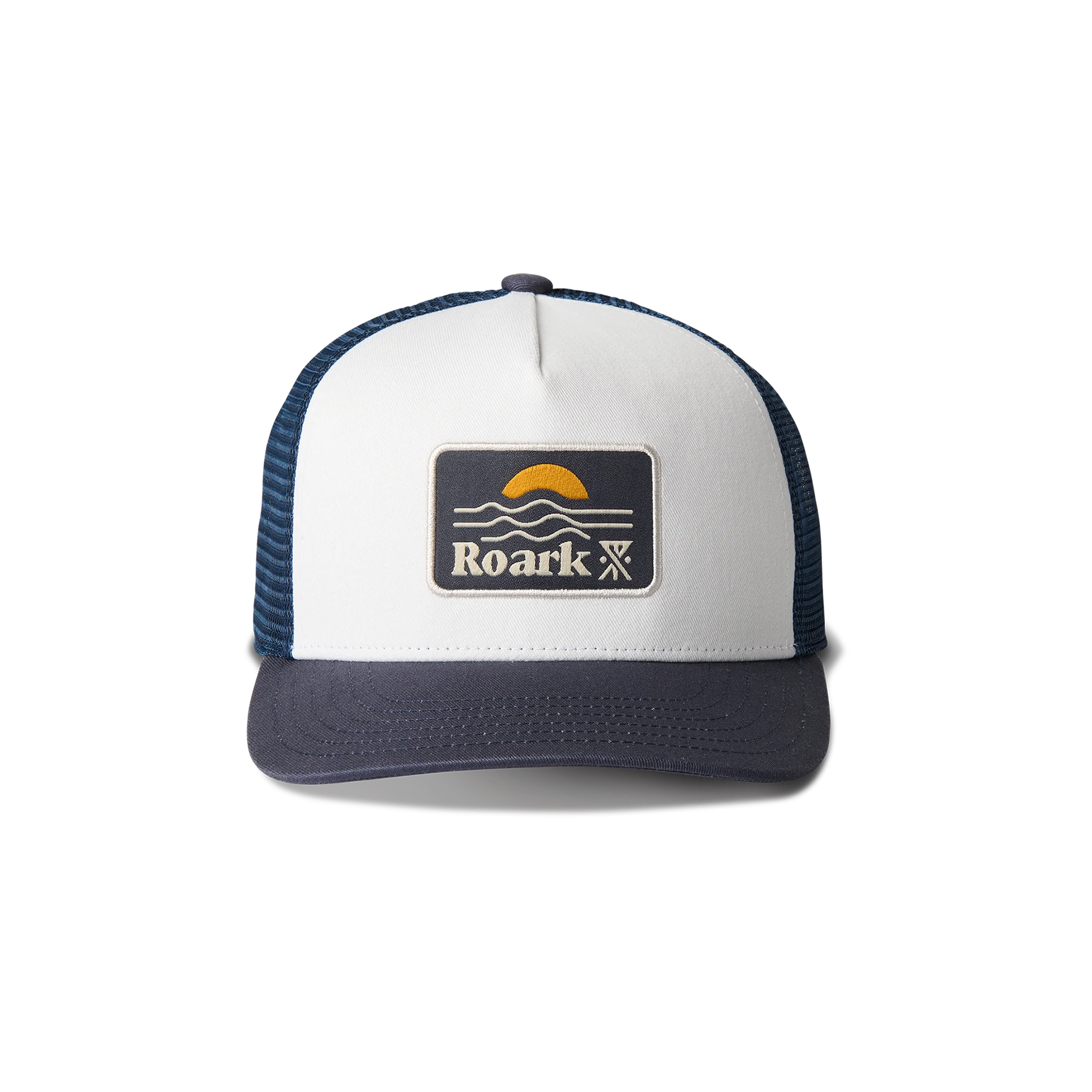 Station Trucker Snapback Hat - White/Navy