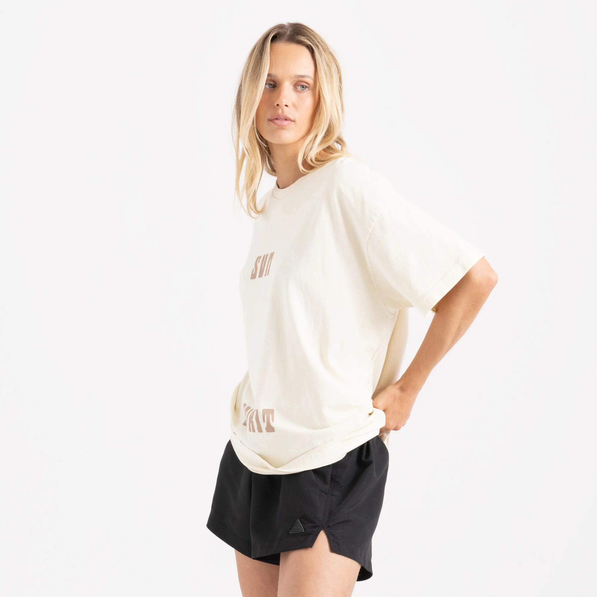 Sun Oversized Premium Tee - Bone - Image 3