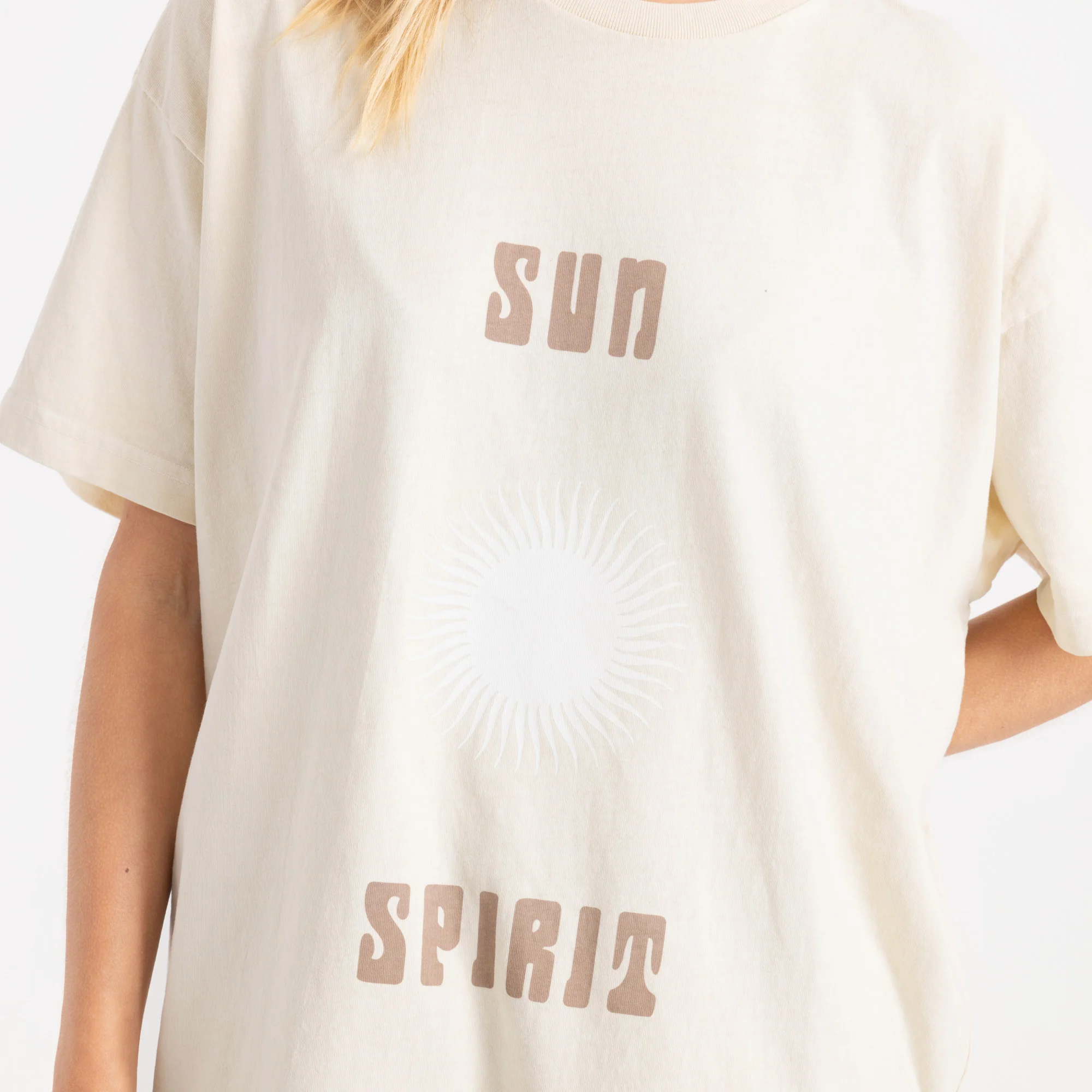Sun Oversized Premium Tee - Bone - Image 5