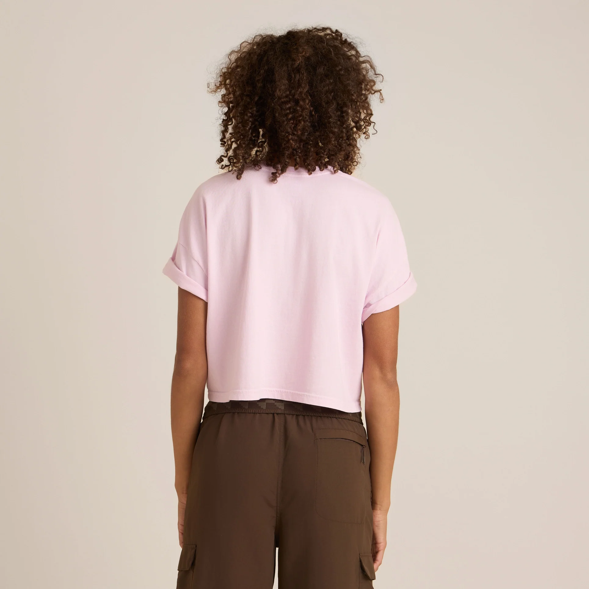 Sunburst Boxy Cropped Premium Tee - Dusty Orchid - Image 3