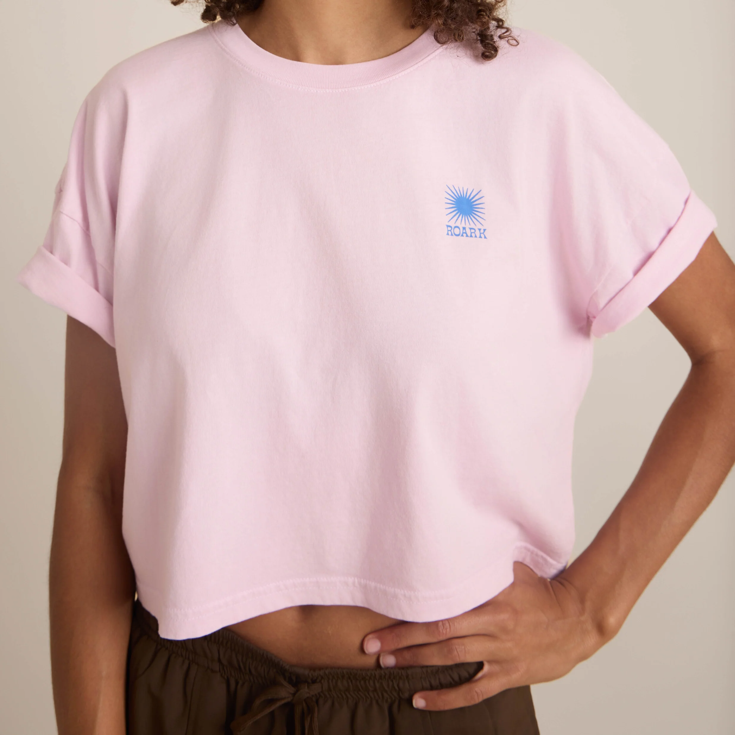 Sunburst Boxy Cropped Premium Tee - Dusty Orchid - Image 5