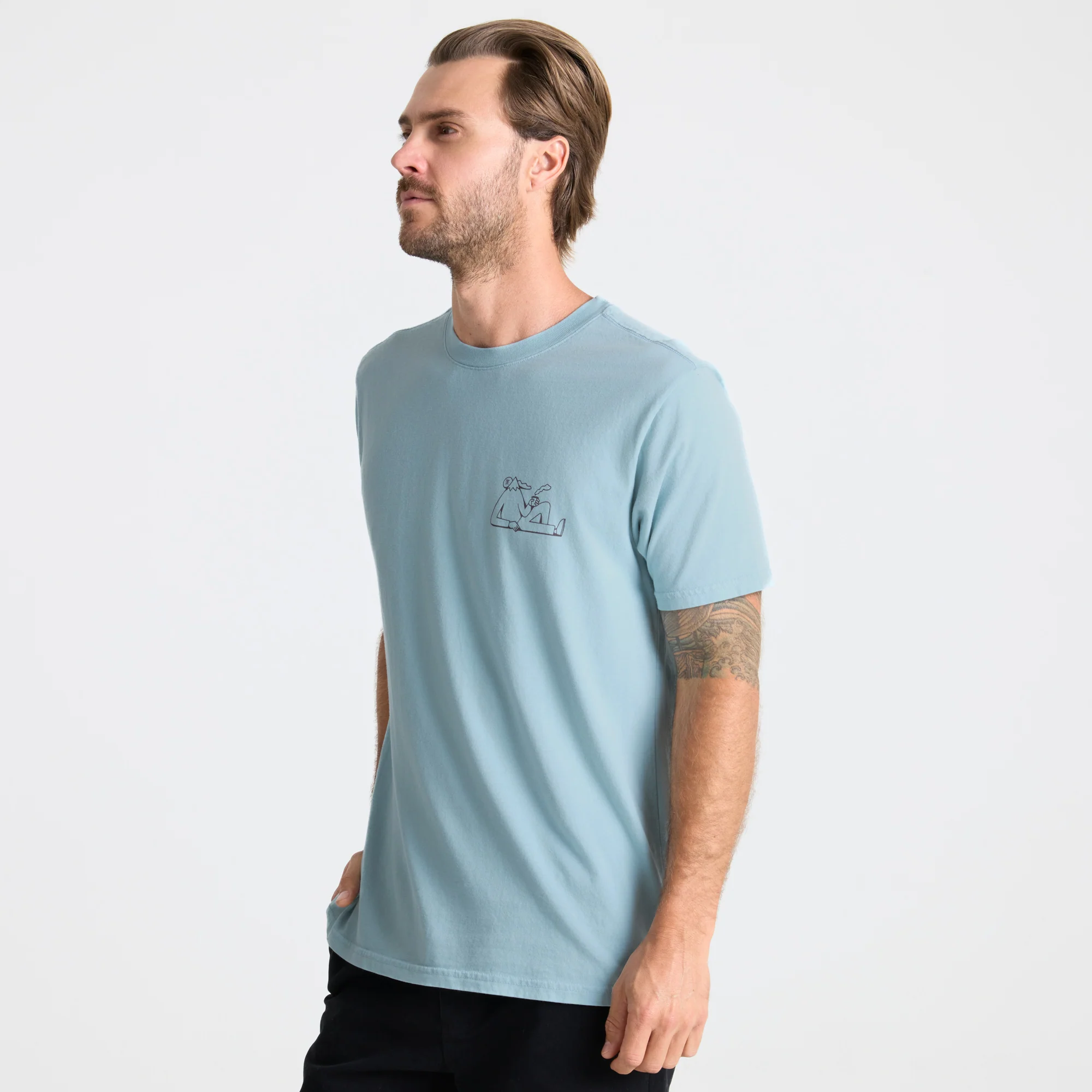 Unhustle Premium Tee - Dusty Blue - Image 2