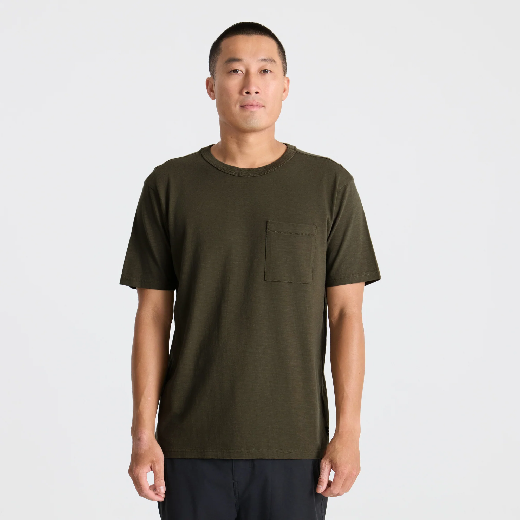 Well Worn Organic Short Sleeve Tee - Military - Image 2