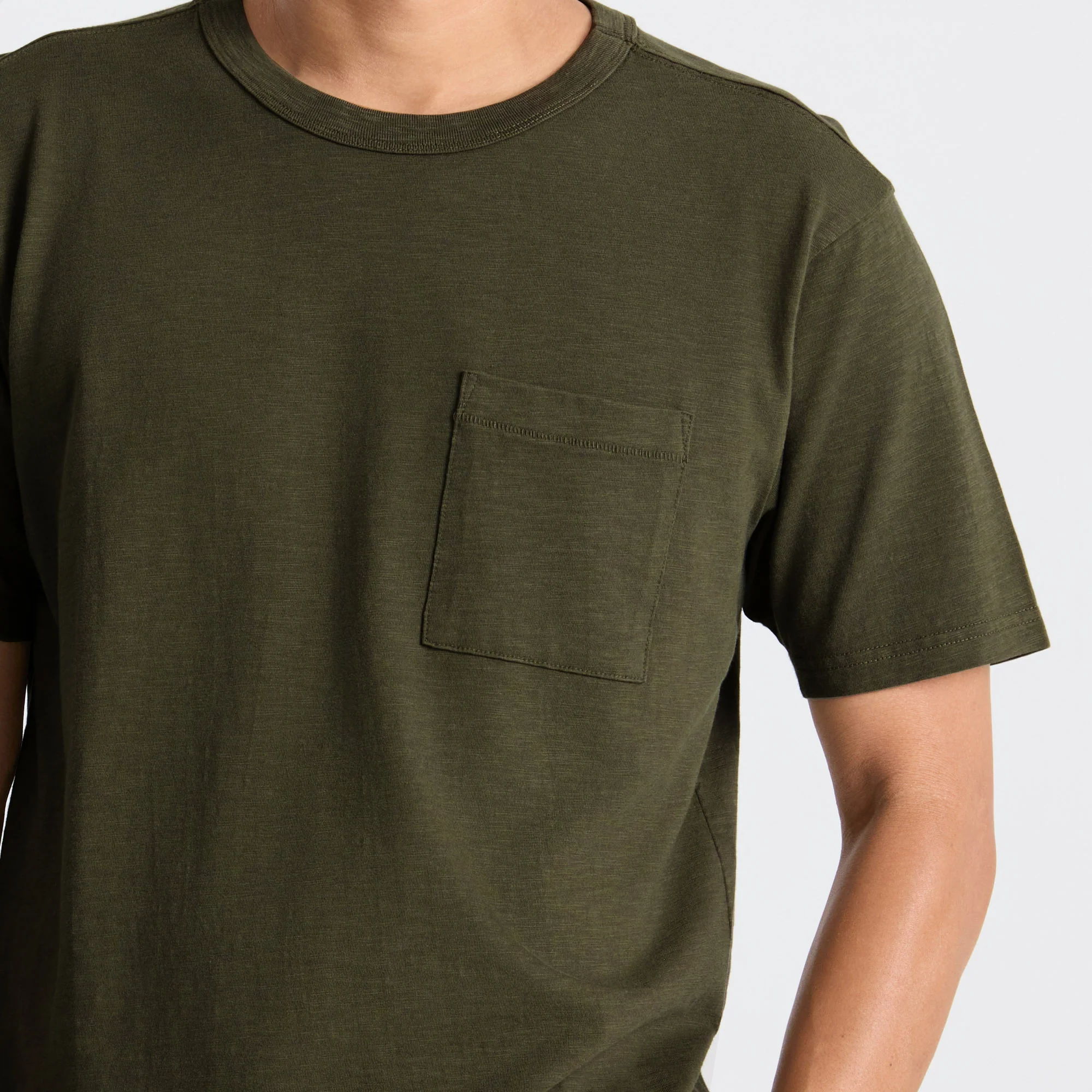 Well Worn Organic Short Sleeve Tee - Military - Image 3
