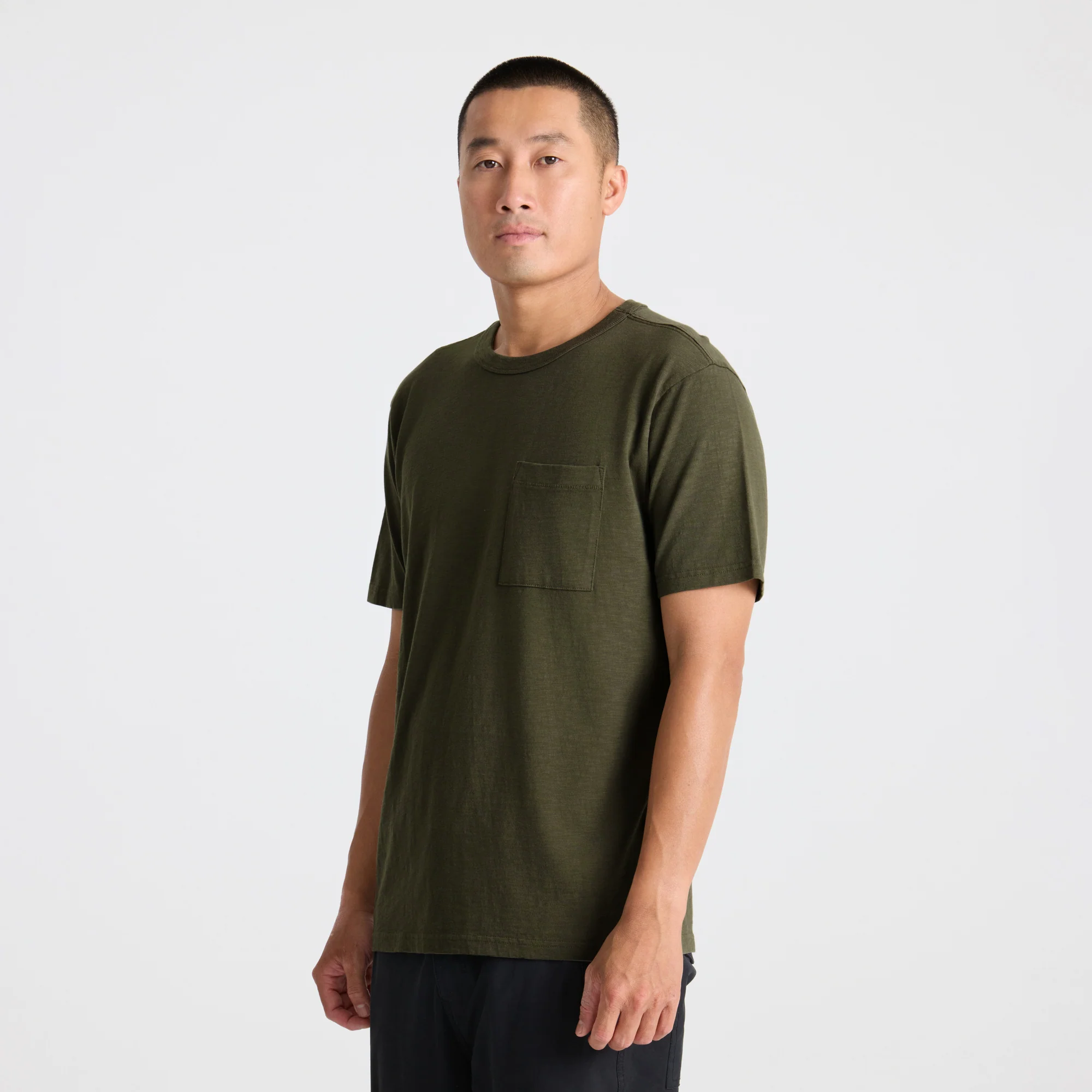 Well Worn Organic Short Sleeve Tee - Military - Image 4