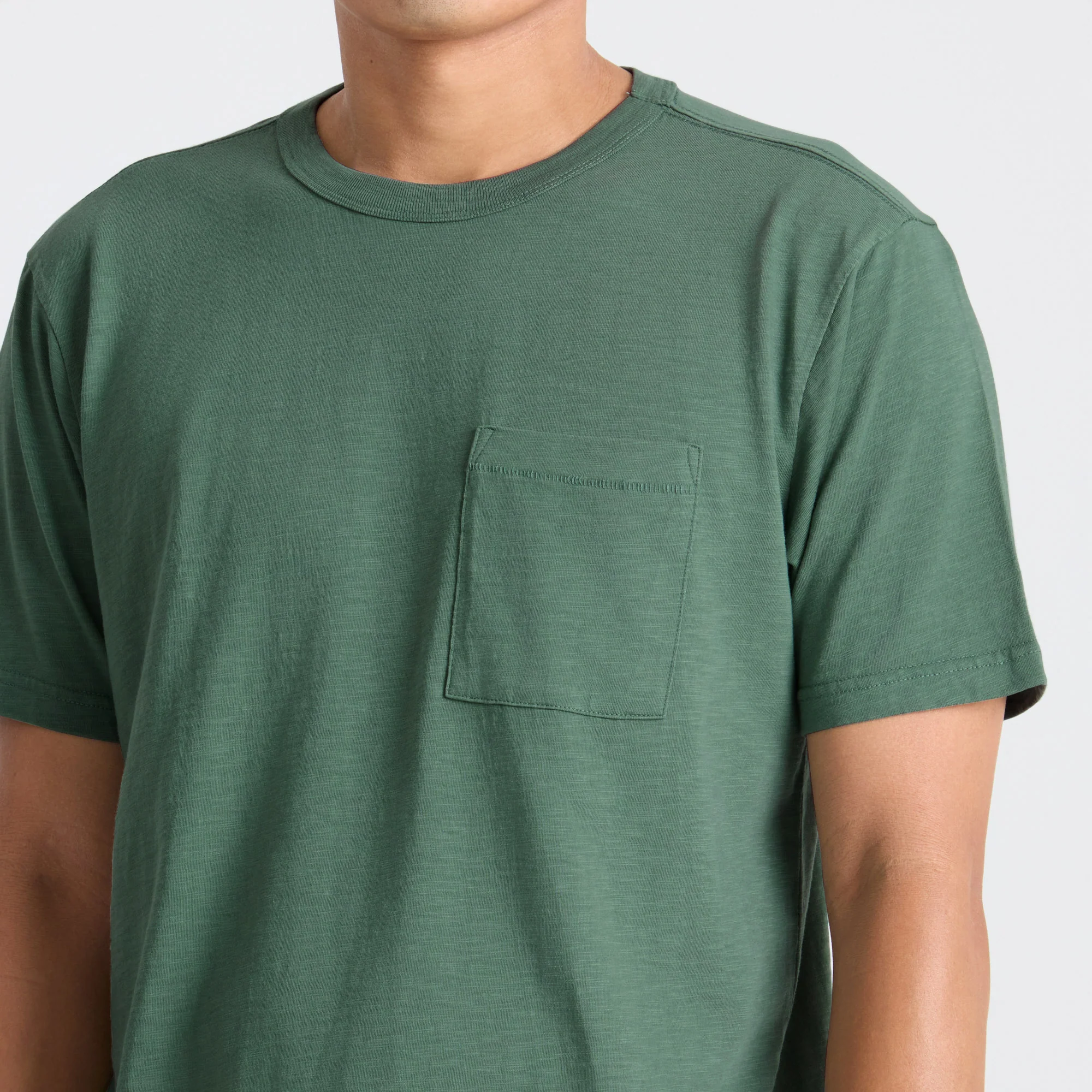 Well Worn Organic Short Sleeve Tee - Slate Green - Image 3