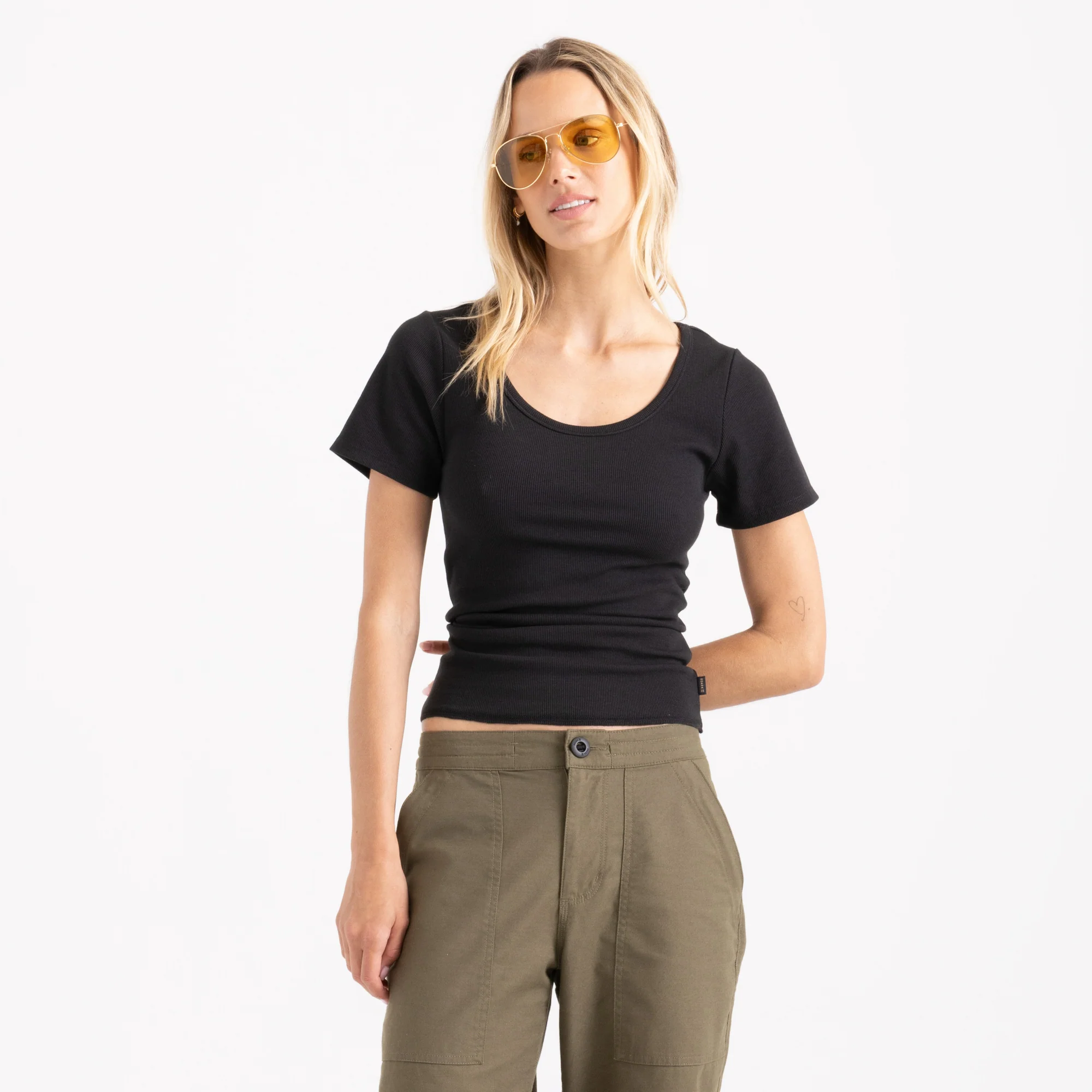Wind Worn Short Sleeve Tee - Black