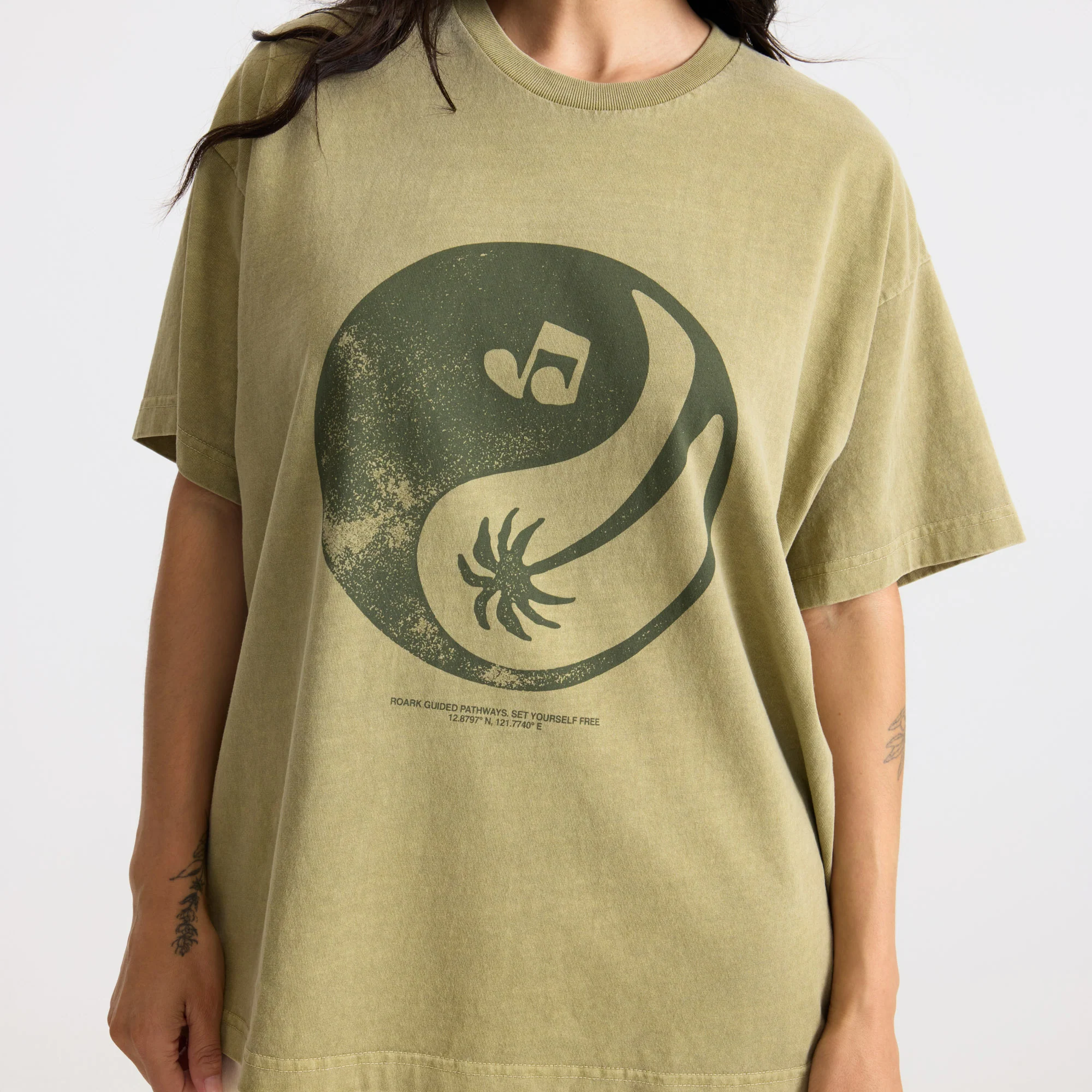 Balance Oversized Premium Tee - Dusty Olive - Image 5