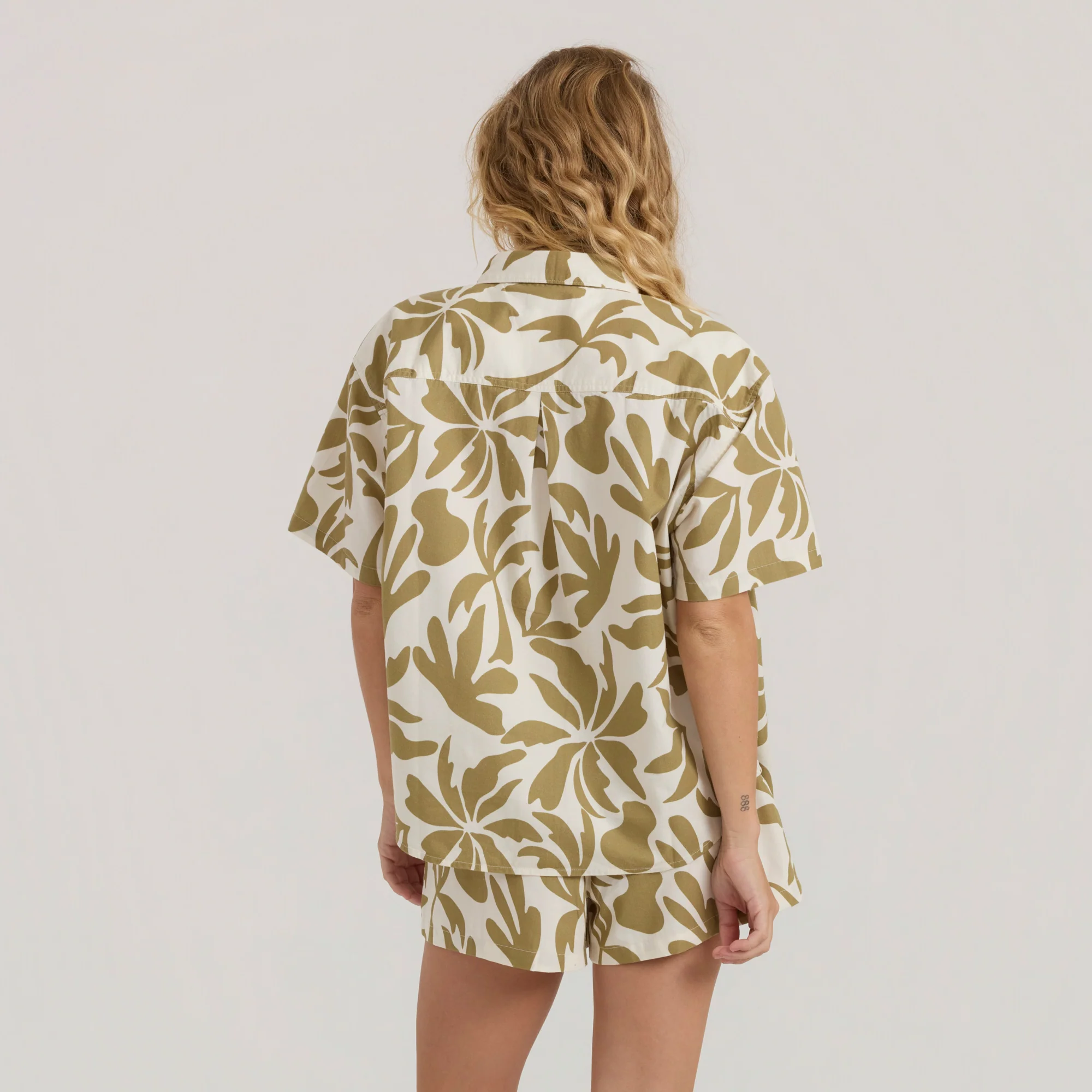 Costa Button Up Shirt - Dusty Olive - Image 3