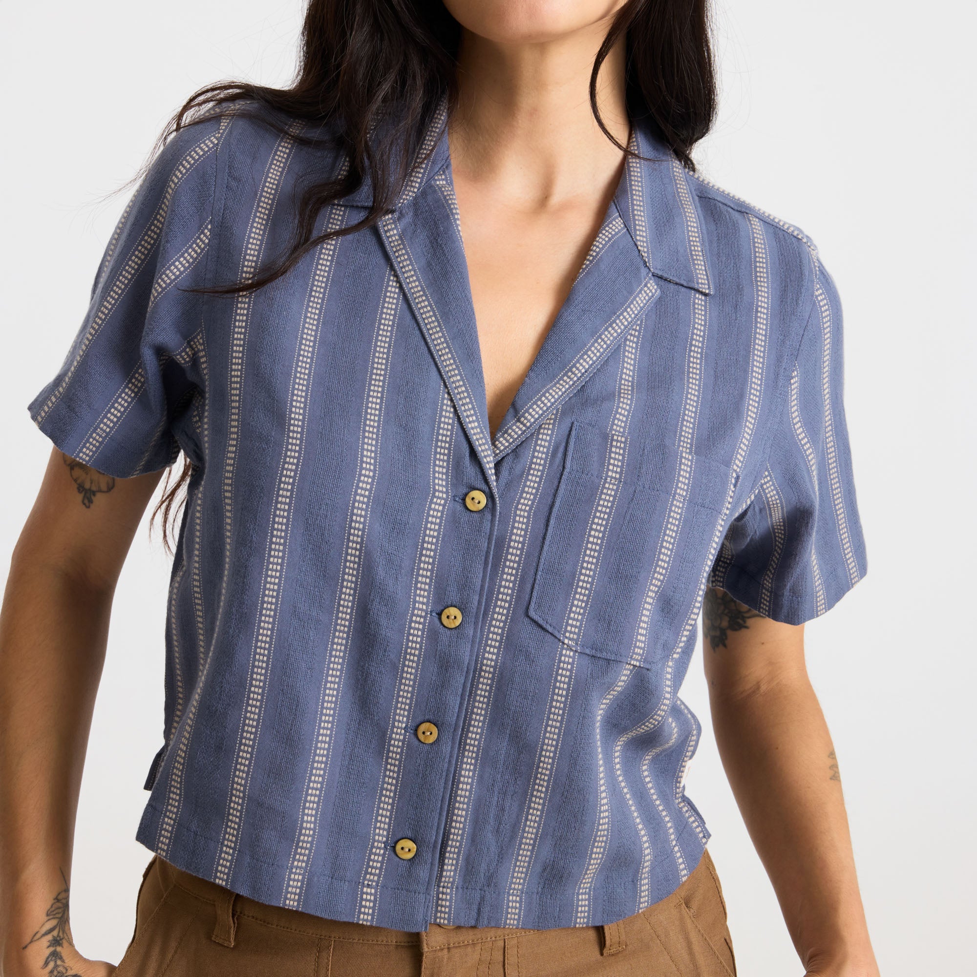 Crosswinds Camp Button Up Shirt - Neptune - Image 4