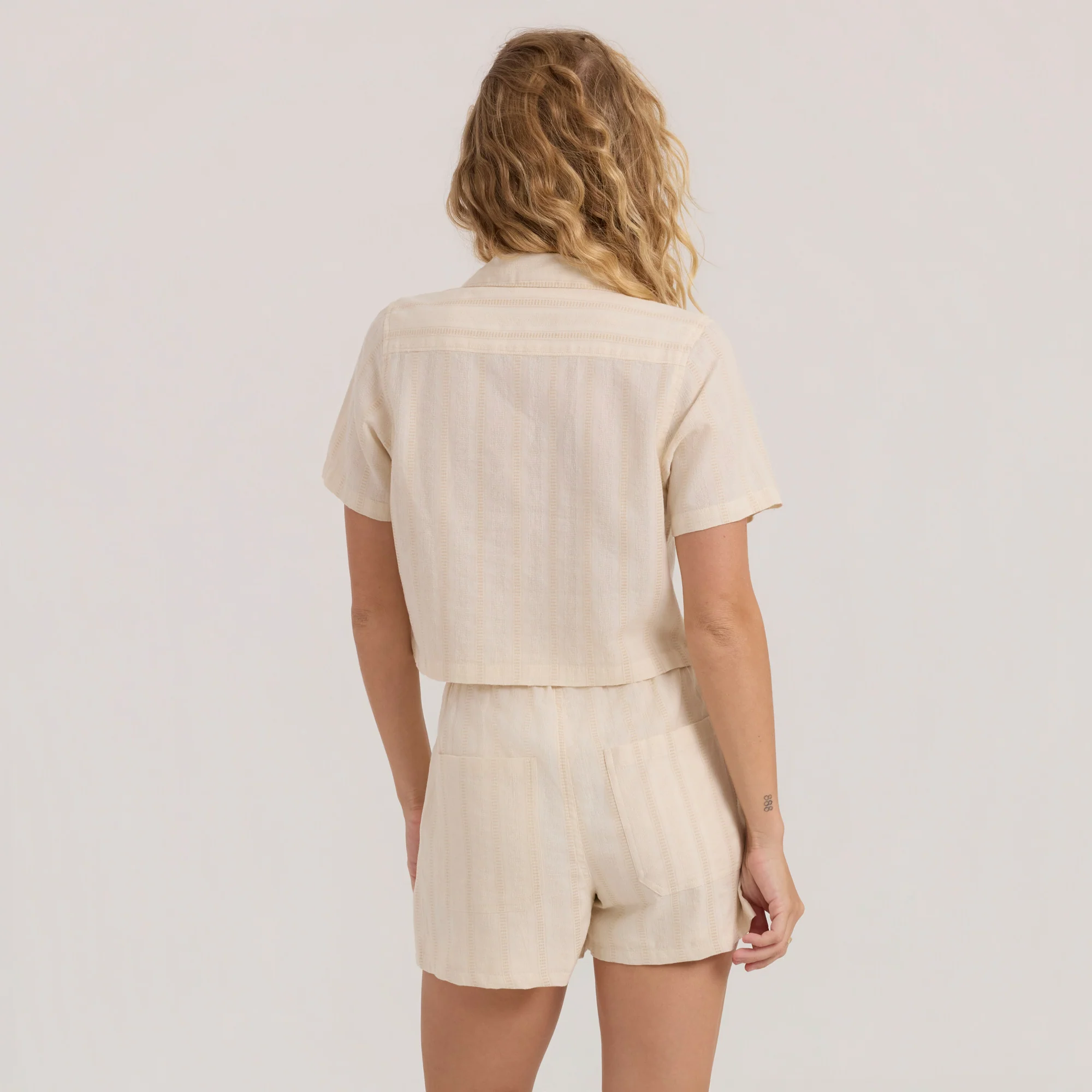 Crosswinds Camp Button Up Shirt - Unbleached - Image 3