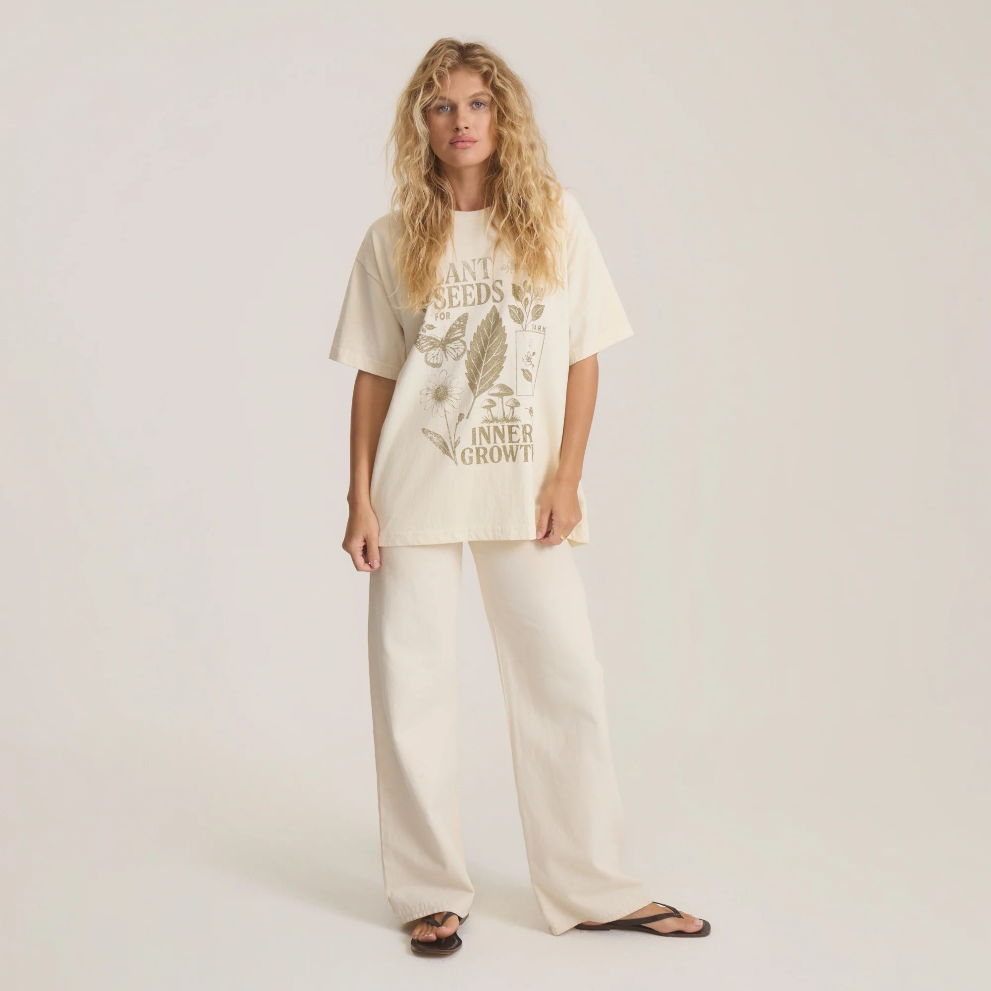 Plant Seeds Oversized Premium Tee - Bone - Image 3